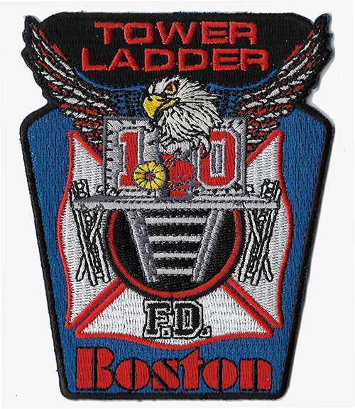 Boston Tower Ladder 10 Patch Black Top Fire Patch