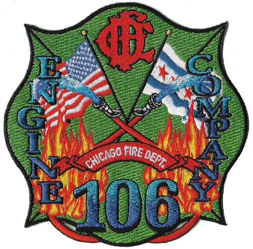 Chicago Engine Company 106 Fire Patch | Eagle Emblems & Graphics