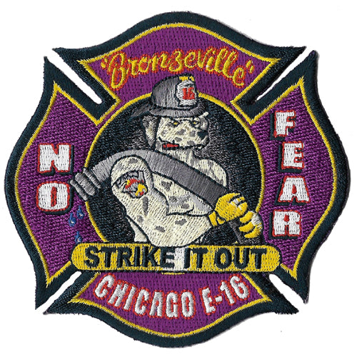 Chicago Engine 16 Strike It Out Purple Design Fire Patch