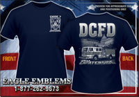 Load image into Gallery viewer, DCFD Engine 7  National&#39;s Stadium Capital Building  Navy Tee Medium Only

