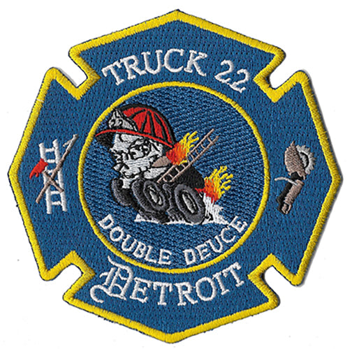 Detroit Truck 22 Double Deuce FLAME Fire Patch