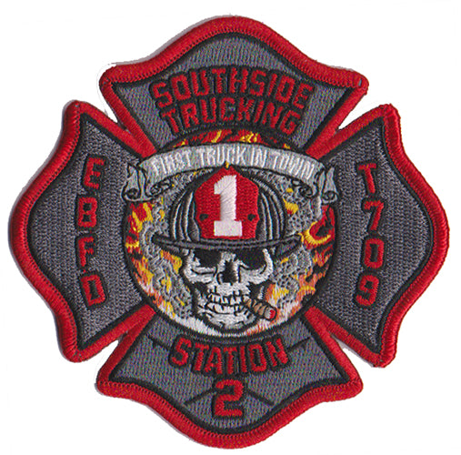 East Brunswick Southside Trucking Station 2 Skull Fire Patch