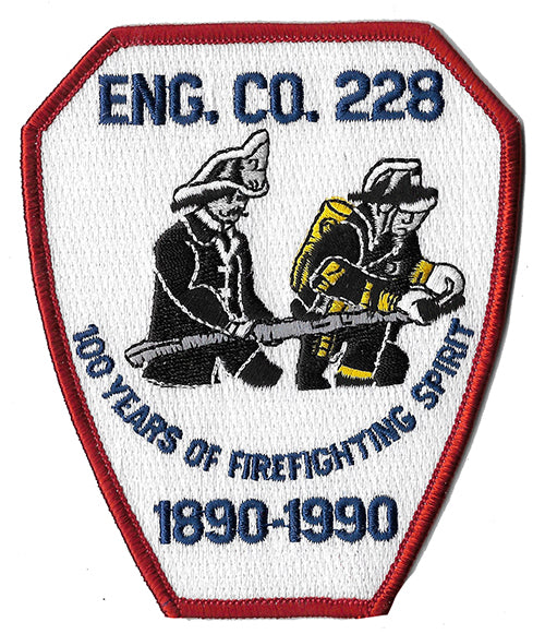 New York City Engine 228 100th Anniversary Patch | Eagle Emblems & Graphics