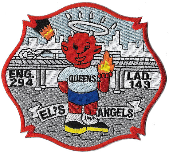 New York City Engine 294 Ladder 143 El's Angels Fire Patch