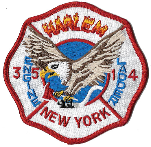 New York City E-35 L-14 Harlem White Fire Patch