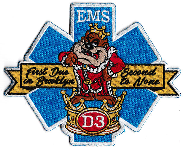 New York City EMS Division 3 First Due In Brooklyn Blue Design NEW Fire Patch