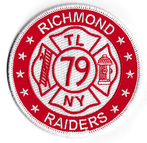 New York City Tower Ladder 79 1980's Design Richmond Raiders Fire Patch