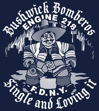 Load image into Gallery viewer, FDNY Engine 218 &quot;Bushwick Bomberos&quot; Brooklyn Fire Tee Small Only
