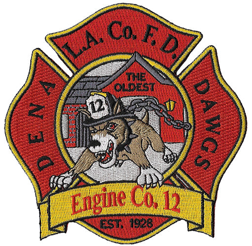 LA County Station 12 Dena Dawgs Fire Patch | Eagle Emblems & Graphics