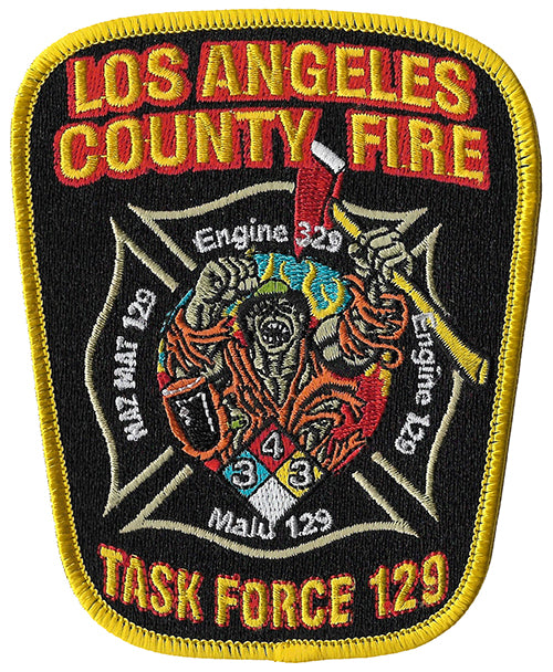 LA County  Task Force 129 Haz Mat Fire Patch
