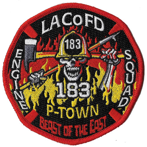 LA County Station 183 Beast of the East SKULL Fire Patch