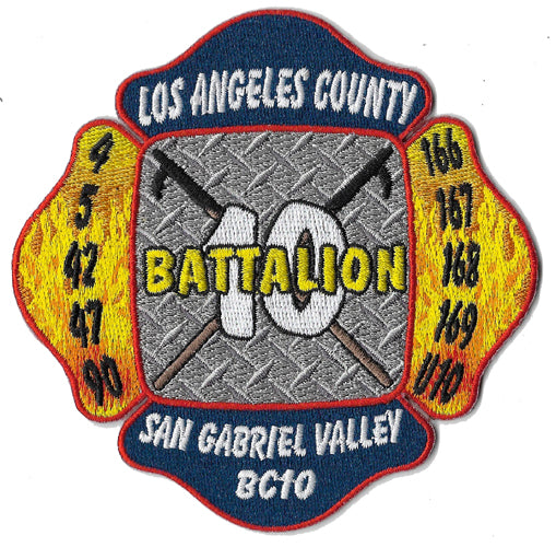 LA County Battalion 10 San Gabriel Valley Fire Patch
