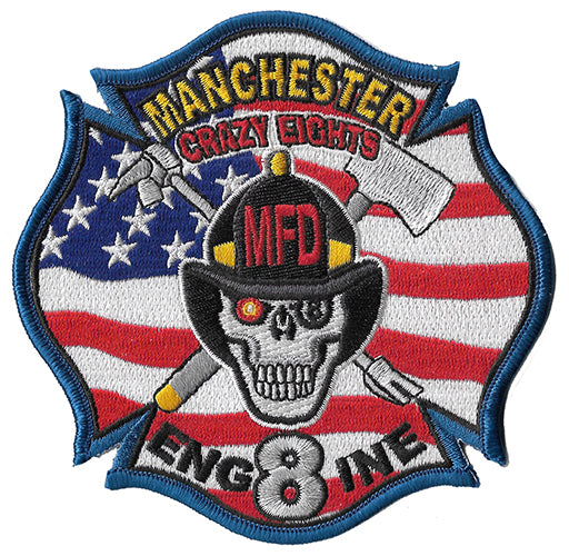 Manchester, NH Station 8 Skull Fire Patch