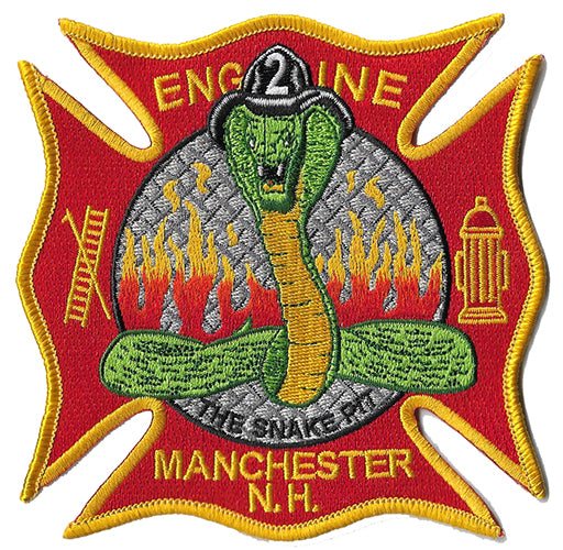 Manchester, NH Engine 2 The Snake Pit Fire Patch | Eagle Emblems & Graphics