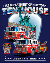 Load image into Gallery viewer, FDNY E-10 L-10 Ten House Apparatus Tee
