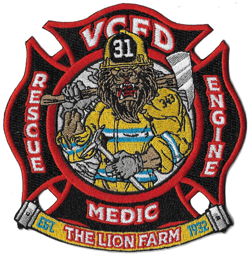 Ventura, CA Station 31 Engine Rescue Medic The Lion Farm Fire Patch