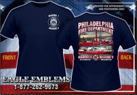 Load image into Gallery viewer, Philadelphia Marine 1 - Marine 2 Fire Boat Tee - Ben Franklin Bridge S/M/L Only
