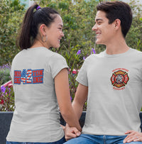 Load image into Gallery viewer, Boston Engine 42 Flag Design  Ash Fire Tee 2XL/4XL/5XL only
