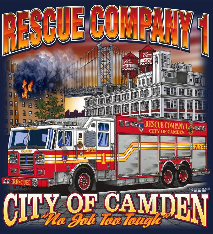 Camden Rescue 1 "No Job Too Tough" Navy Tee