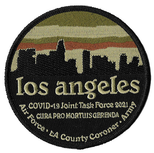 LA County Covid Task Force Air Force - Army - LA Coroner New Green Fire Patch