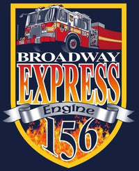 Load image into Gallery viewer, FDNY Engine 156 &quot;Broadway Express&quot; Navy Tee
