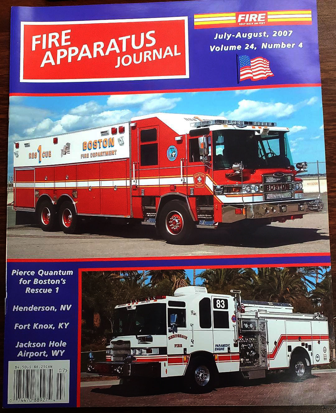 Fire Apparatus Journal Boston Rescue 1 Fire Magazine July-Aug 2007