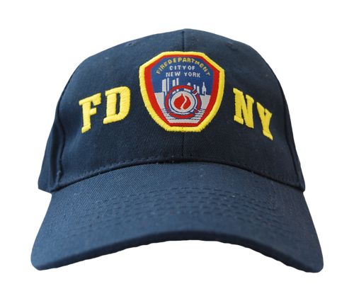 FDNY Embroidered Navy Hat - Yellow Stitching