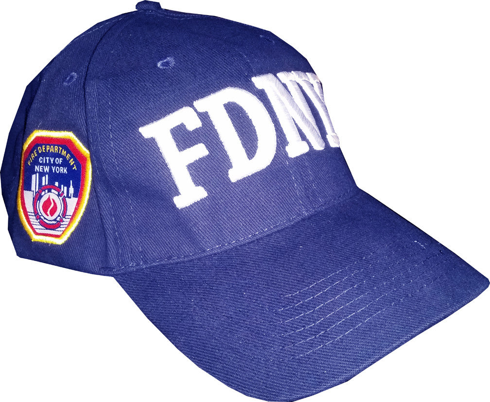 FDNY Embroidered Navy Hat - White Stitching