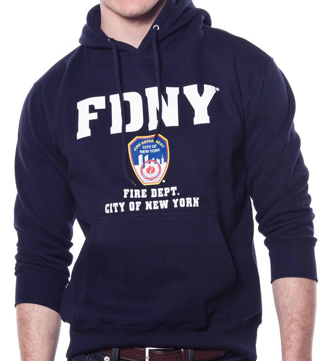 FDNY Officially Licensed Navy Hoodie/Front Pocket
