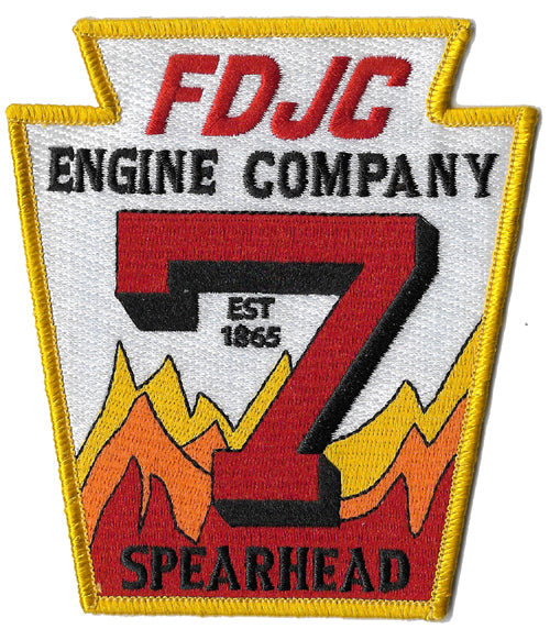 Jersey City Engine 7 Spearhead White Design Patch