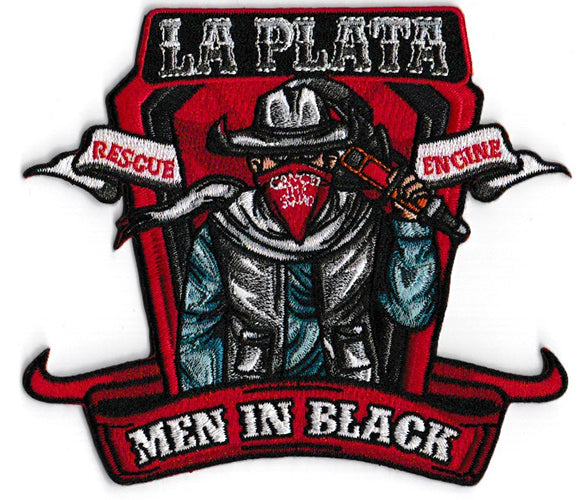 LA Plata, MD Rescue Engine Men In Black Fire Patch Eagle Emblems