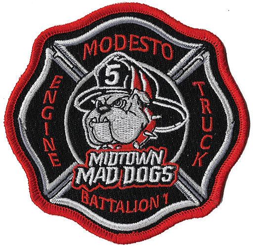 Modesto, CA Station 5 Midtown Mad Dogs NEW Fire Patch | Eagle Emblems ...