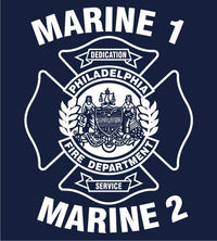 Load image into Gallery viewer, Philadelphia Marine 1 - Marine 2 Fire Boat Tee - Ben Franklin Bridge S/M/L Only
