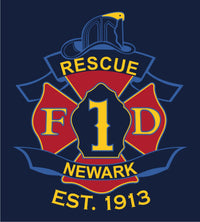 Load image into Gallery viewer, Newark Rescue 1  Navy Fire Tee
