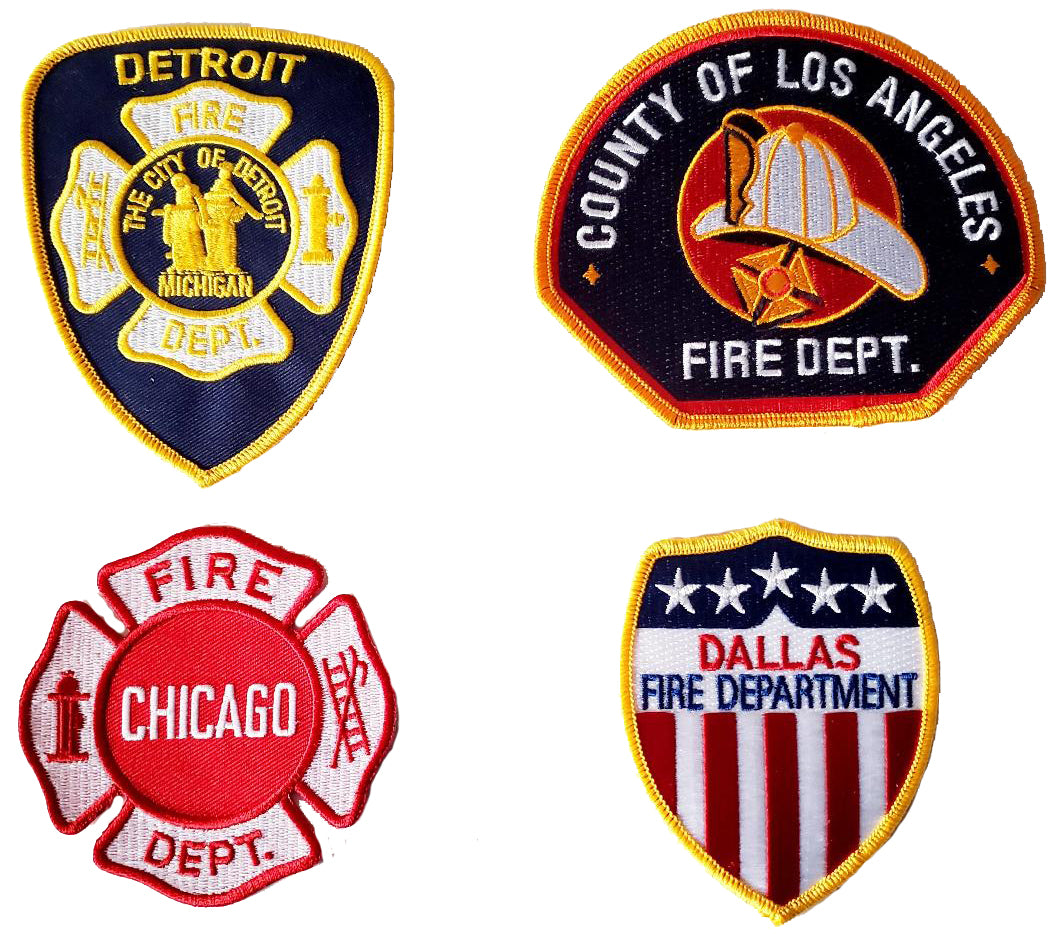 .Big City Fire Patch Set #1 Dallas-Chicago-LA County-Detroit