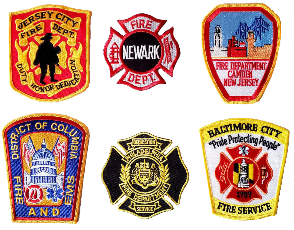 .Big City Fire Patch Set #2 Jersey City-Newark-Camden-Philly-DCFD- Baltimore