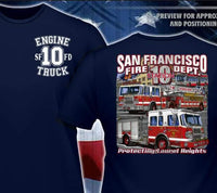 Load image into Gallery viewer, San Francisco Station 10 Protecting Laurel Heights Navy Tee
