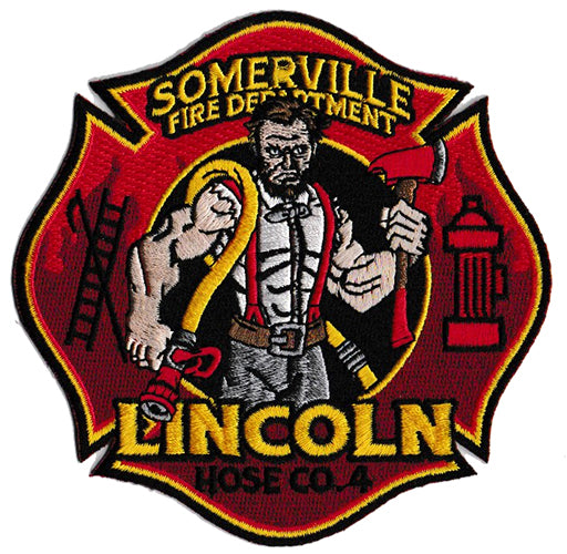 Somerville, NJ Lincoln Hose Co. 4 Red Design NEW Fire Patch