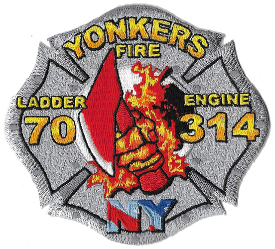 Yonkers, NY  Engine 314  Ladder 70 Silver Patch